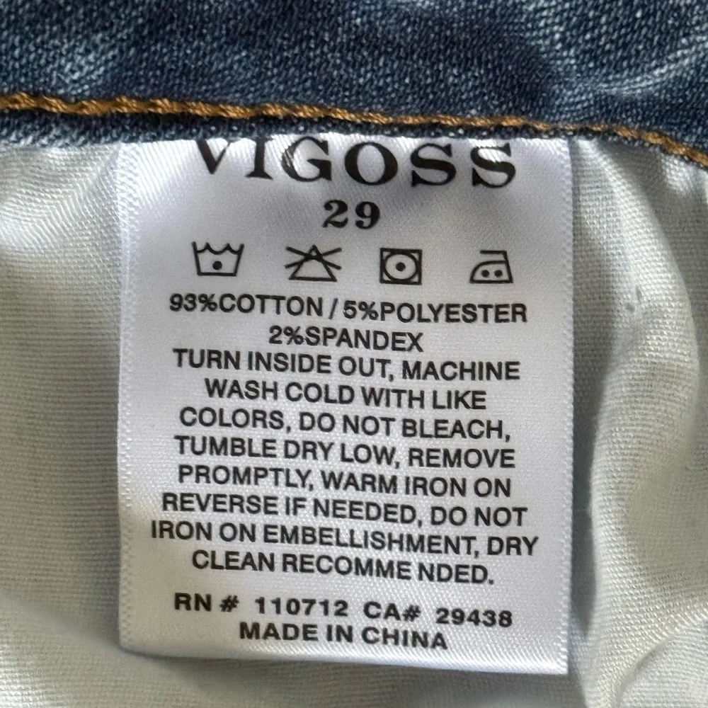 Vigoss Women's Light Blue Distressed Skinny Jeans 29 - Picture 6 of 10